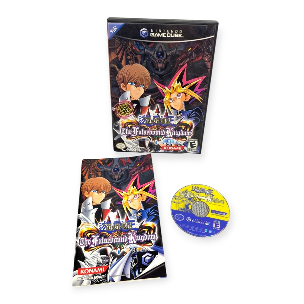 Yu-Gi-Oh! The Falsebound Kingdom Nintendo GameCube Konami 2003 CIB No Cards